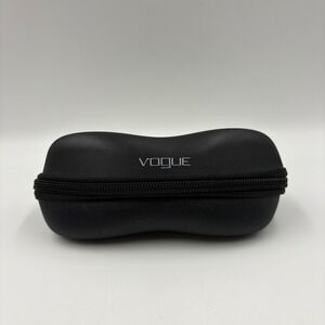 Vogue Eyewear Black Hard Shell Zippered Sunglasses Eyeglass Case Protective Case
